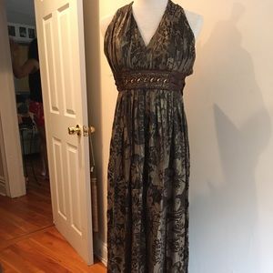 Decode 1.8 brown silk gown